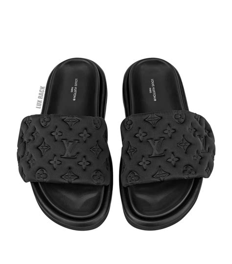 black louis vuitton pillow slides|louis vuitton lv isola.